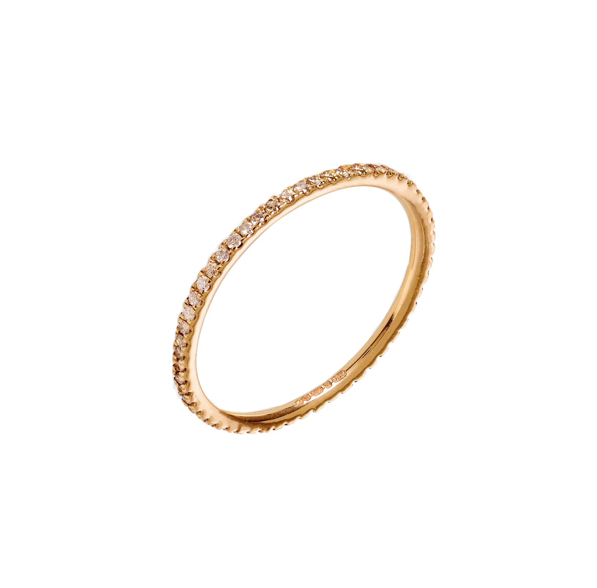 Claire Eternity 18K Gold Ring w. Black & White Diamonds