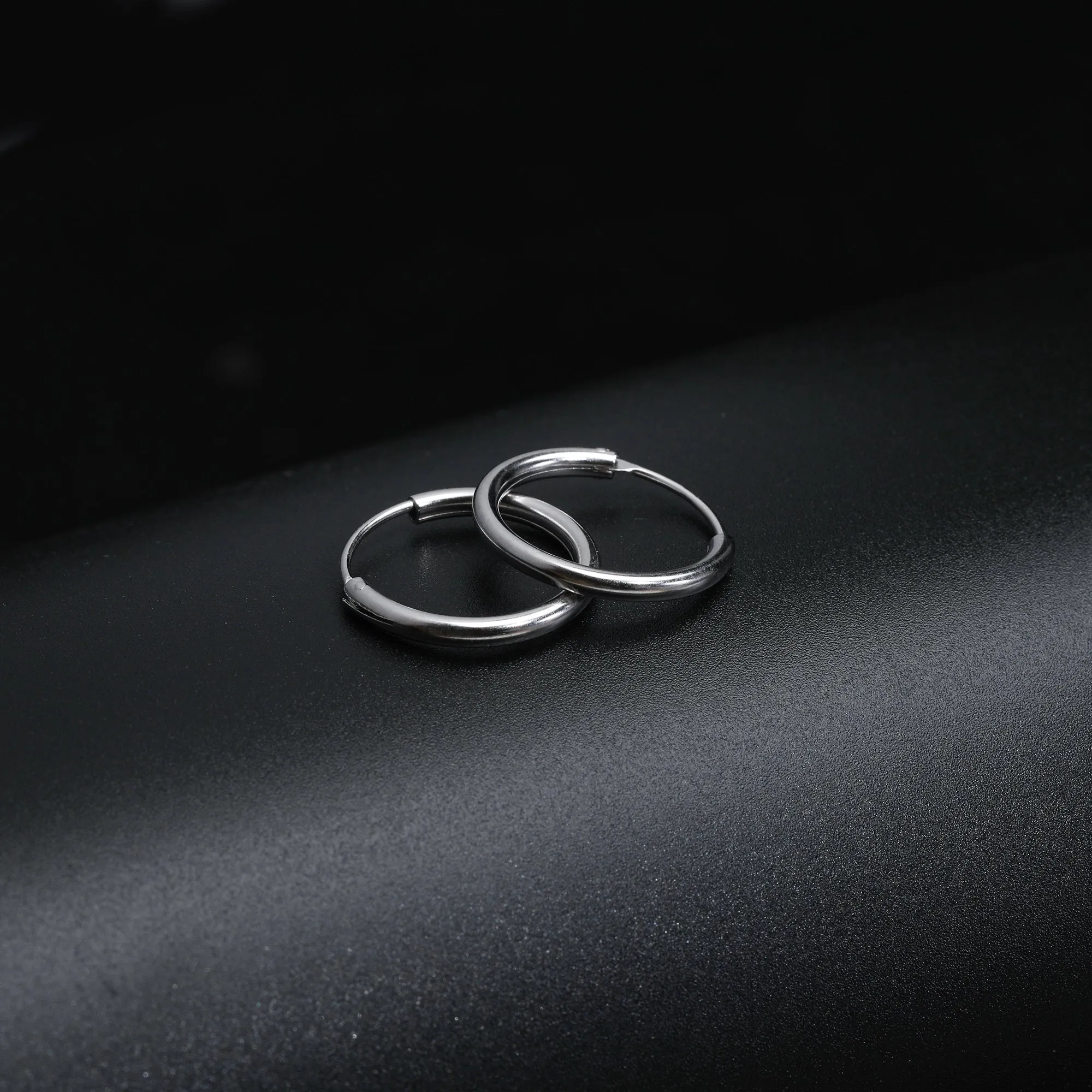 Classic Silver Hoop Earrings For Him Giva