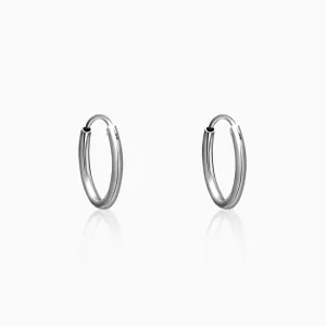 Classic Silver Hoop Earrings For Him Giva