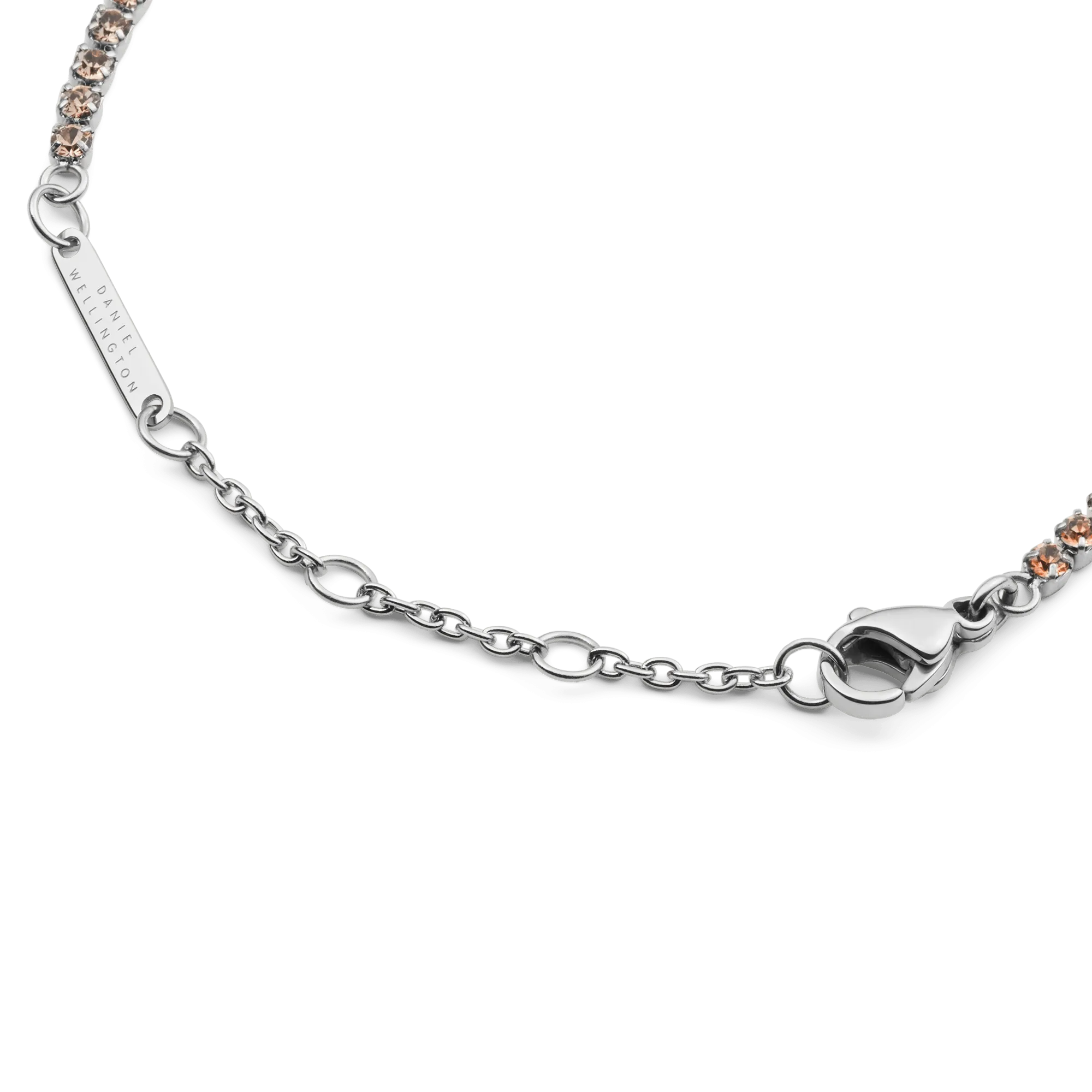 Classic Tennis Bracelet Apricot Silver Daniel Wellington