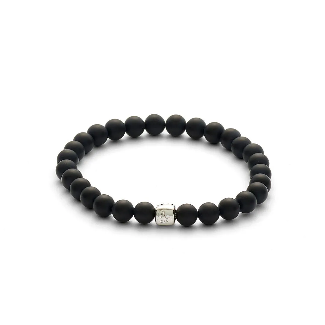ColorUp (6mm) Silver Bracelet w. Onyx