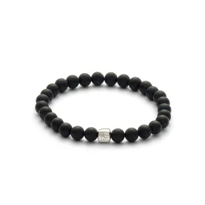 ColorUp (6mm) Silver Bracelet w. Onyx