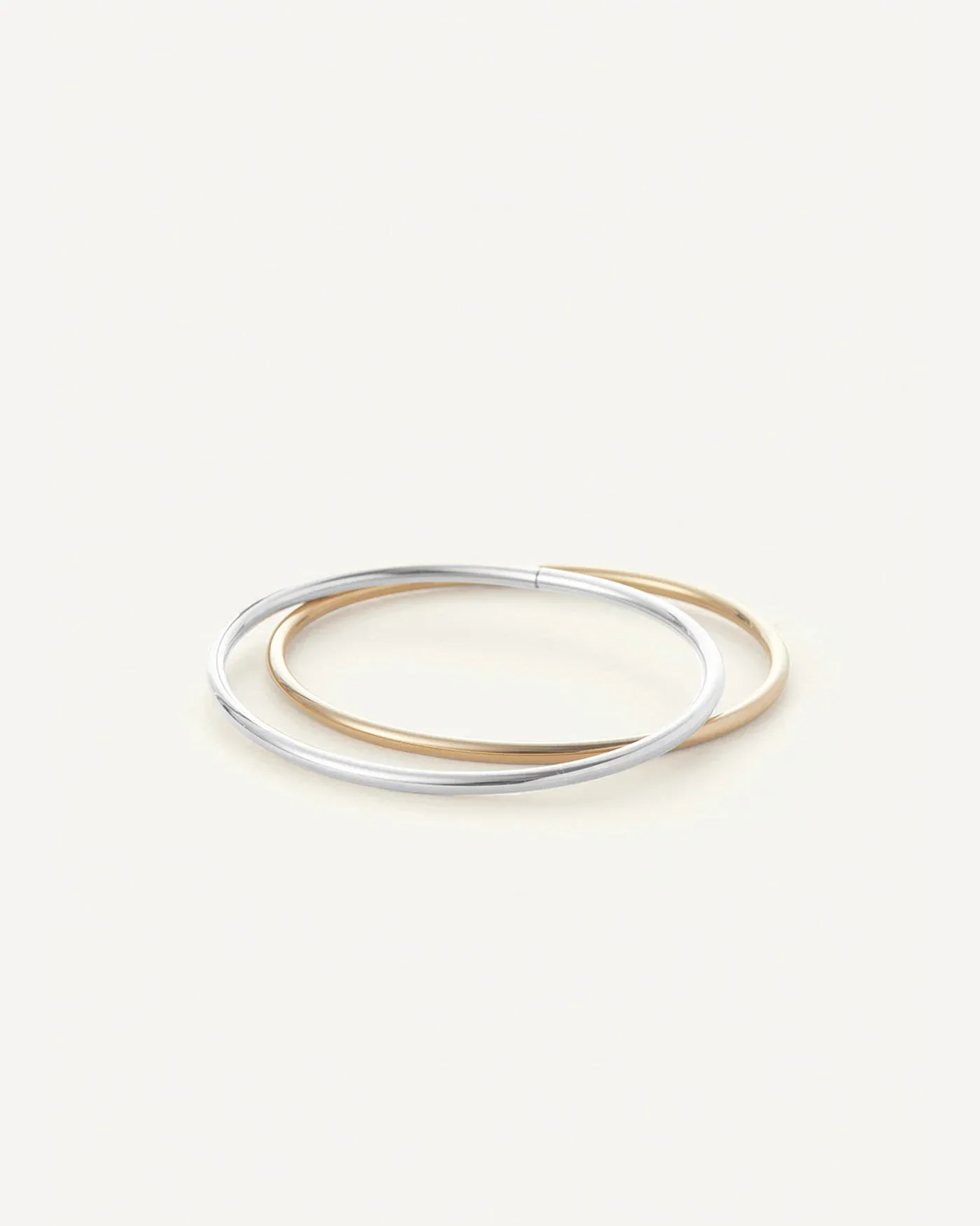 Dane Bangle Set ~ L 2pck Two Tone