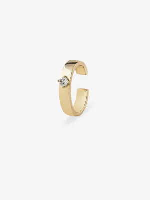 Diamond 0.05 14K Gold, Whitegold or Rosegold Ear Cuff w. Diamond