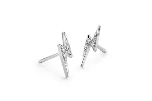 Diamond Lightning 14K Whitegold Studs