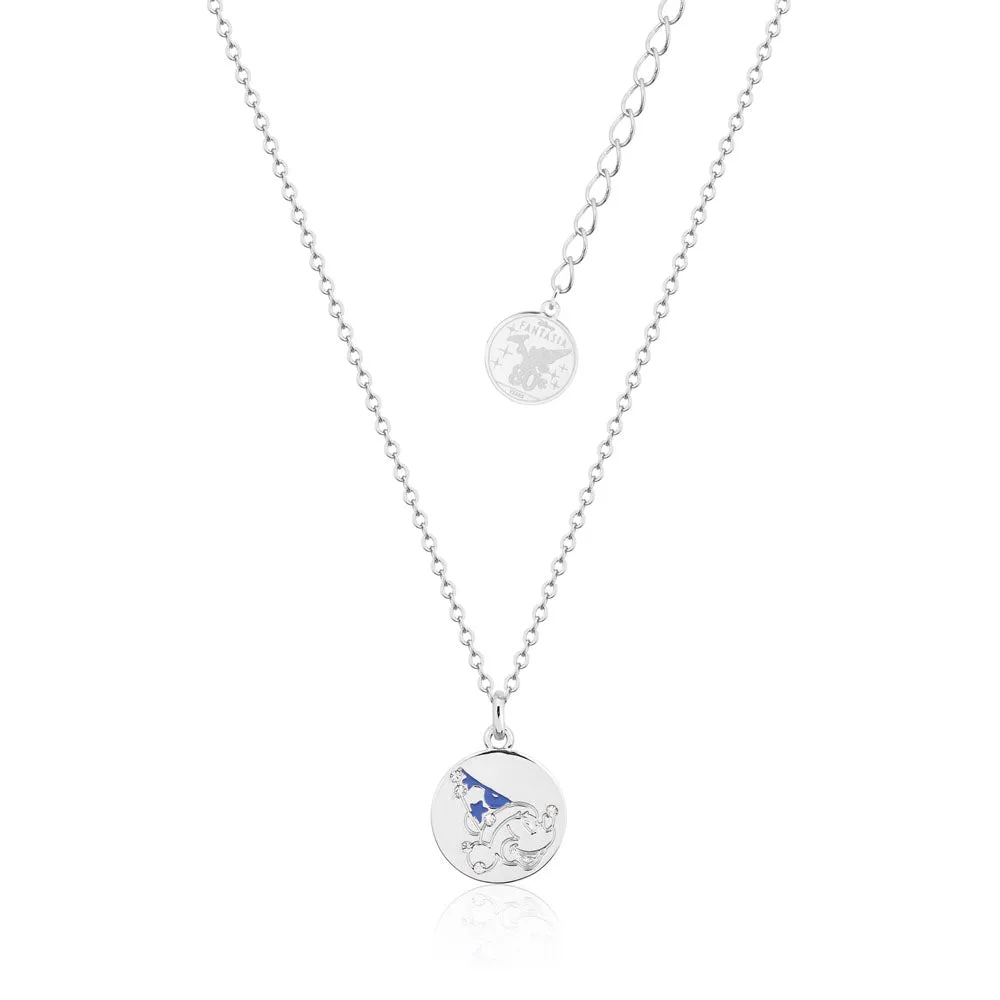 Disney Fantasia Sorcerer's Mickey Reversible Medallion Pendant on 45 7cm Chain Shiels
