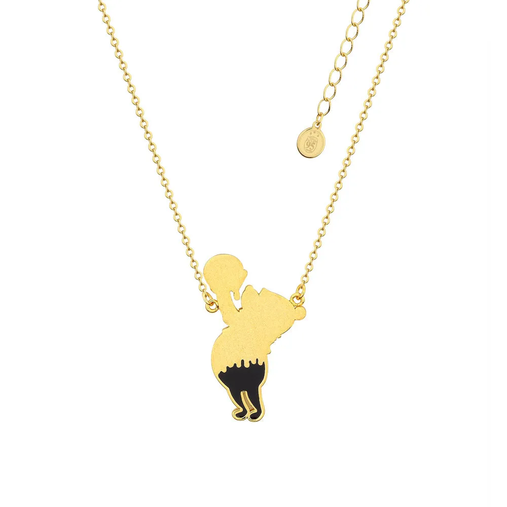 Disney Gold Plated Winnie The Pooh Honey Drip Pendant On 45 7cm Chain Shiels