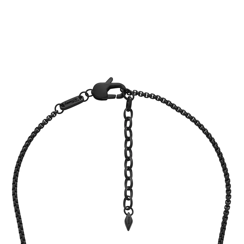 Disney Mickey Mouse Black Tone Stainless Steel Dog Tag Pendant On Chain 100th Disney Anniversary Shiels
