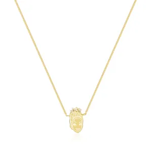 Disney Princess And The Frog Gold Plated Tiana Pearl Pendant On 40cm Chain Shiels