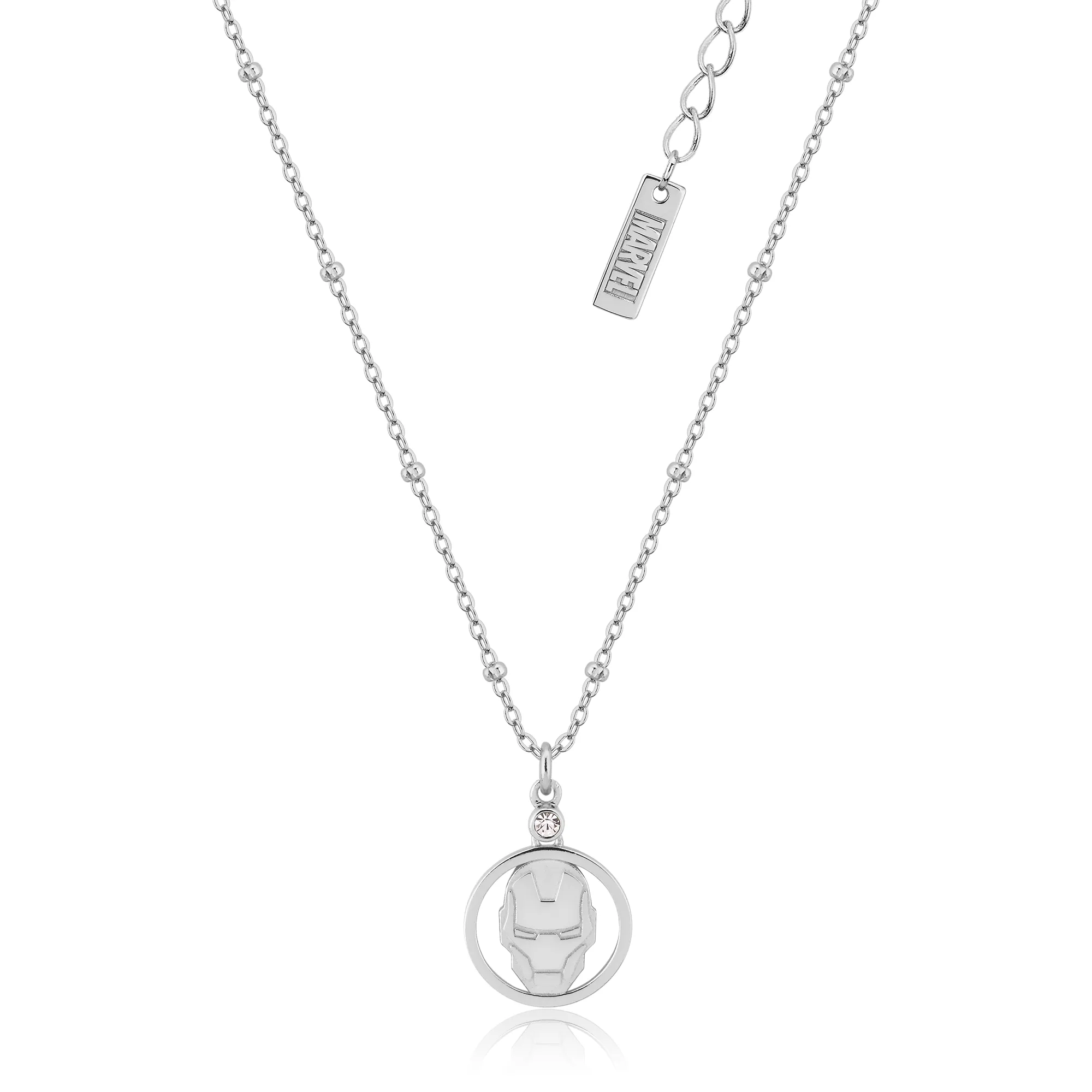 Disney Sterling Silver Iron Man Pendant On 45cm Chain Shiels