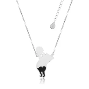 Disney White Gold Plated Winnie The Pooh Honey Drip Pendant On 45 7cm Chain Shiels