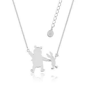 Disney White Gold Plated Winnie The Pooh Piglet Pendant On 45 7cm Chain Shiels