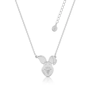 Disney White Gold Plated Winnie The Pooh Piglet Pendant On 45 7cm Chain Shiels