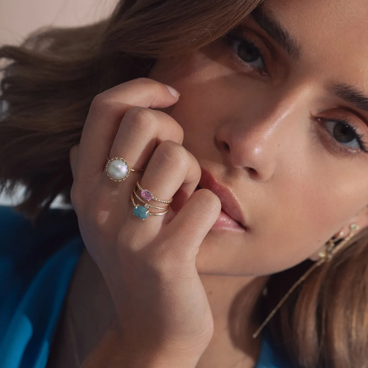 Dome 10K Gold Ring w. Pearl