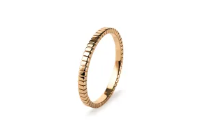 Facet 14K Gold Stacking Ring