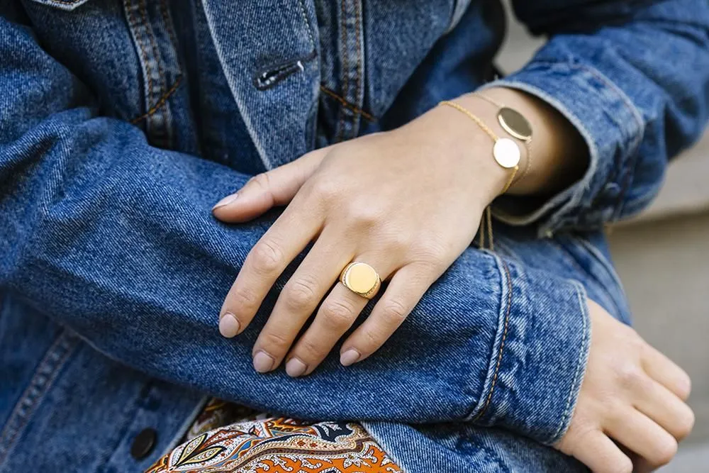 Follina Gold Plated Ring w. White Zirconias