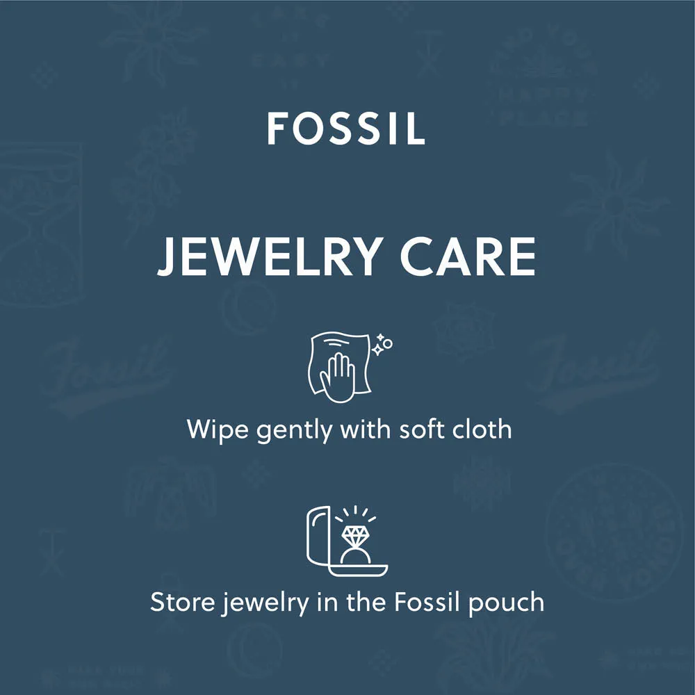 Fossil Yellow Gold Plated Stainless Steel Sadie Pendant with Chain Shiels