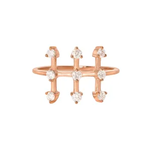 Future Nostalgia 18K Rose Gold Ring w. Diamonds