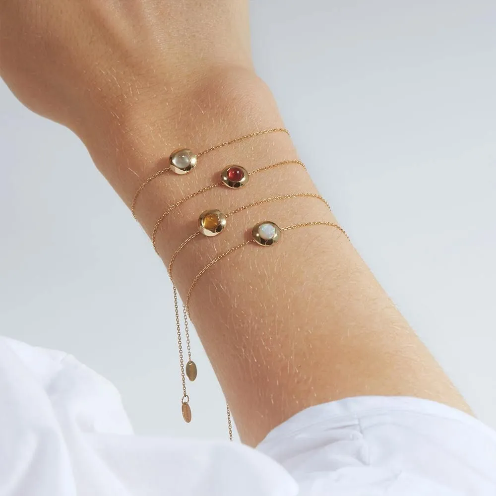 Gems of Cosmo 18K Gold Bracelet w. Moonstone