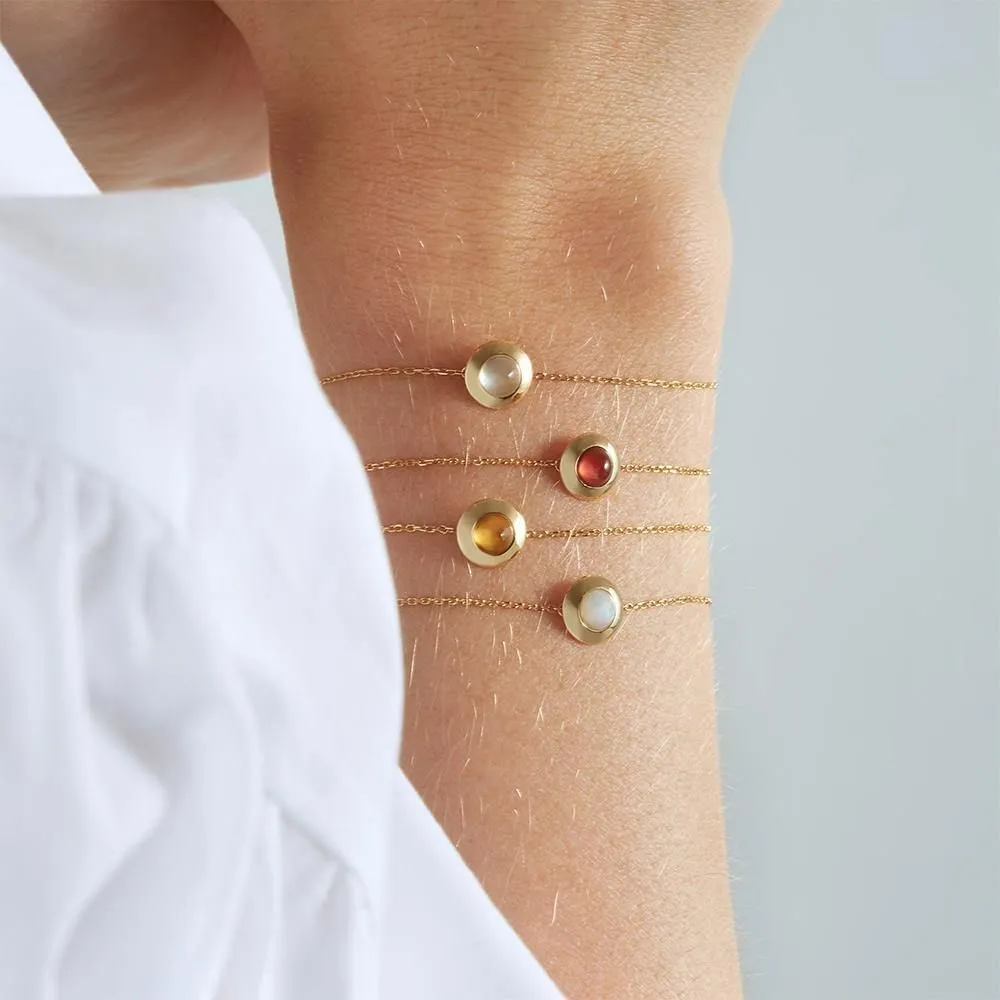 Gems of Cosmo 18K Gold Bracelet w. Moonstone