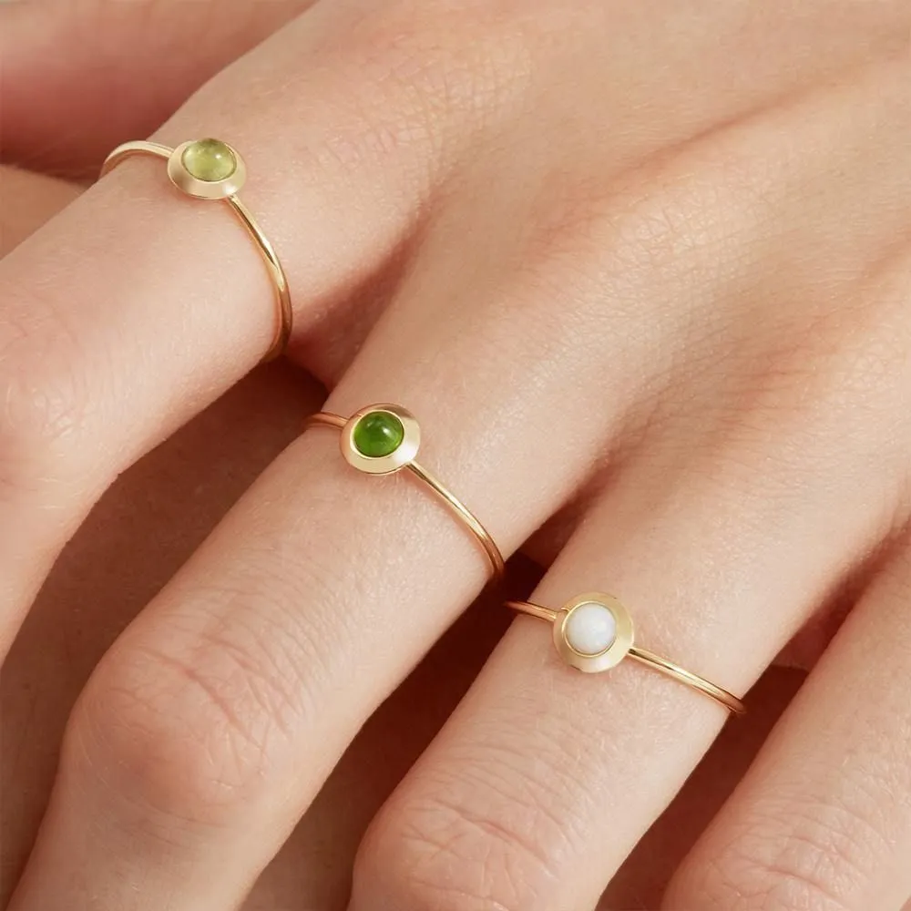 Gems of Cosmo 18K Gold Ring w. Chrome diopside