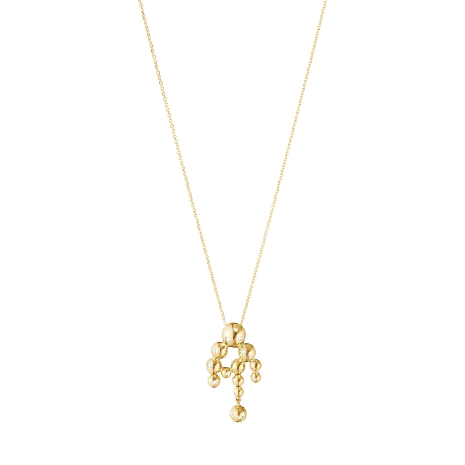 Georg Jensen Moonlight Grapes 18ct Yellow Gold Diamond Chandelier Pendant
