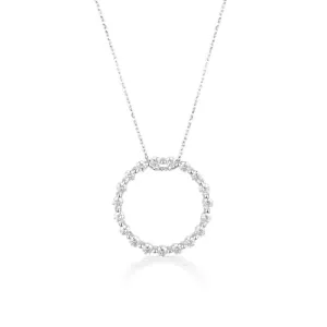 Georgini Sterling silver Zirconia Circle Of Life Pendant On Chain Shiels