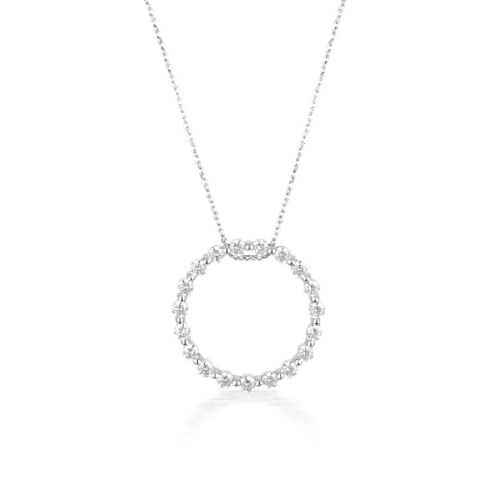 Georgini Sterling silver Zirconia Circle Of Life Pendant On Chain Shiels