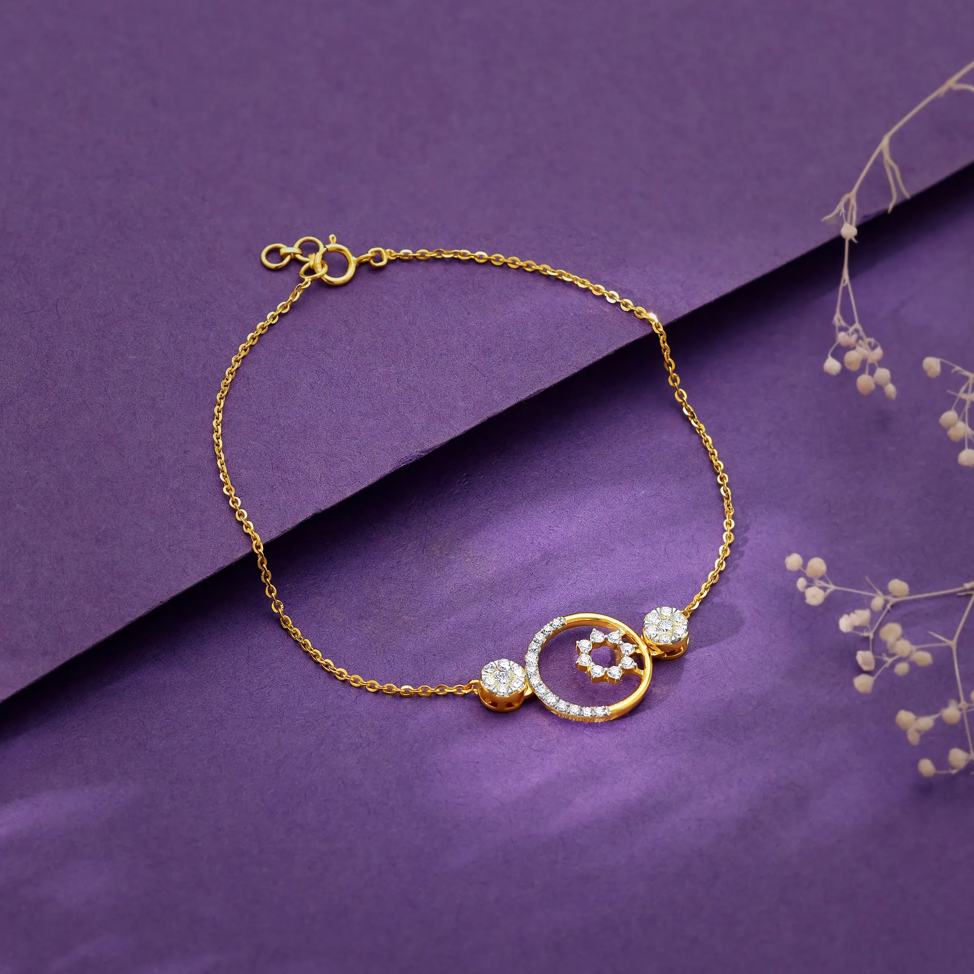 Gold Circular Magic Diamond Bracelet Giva