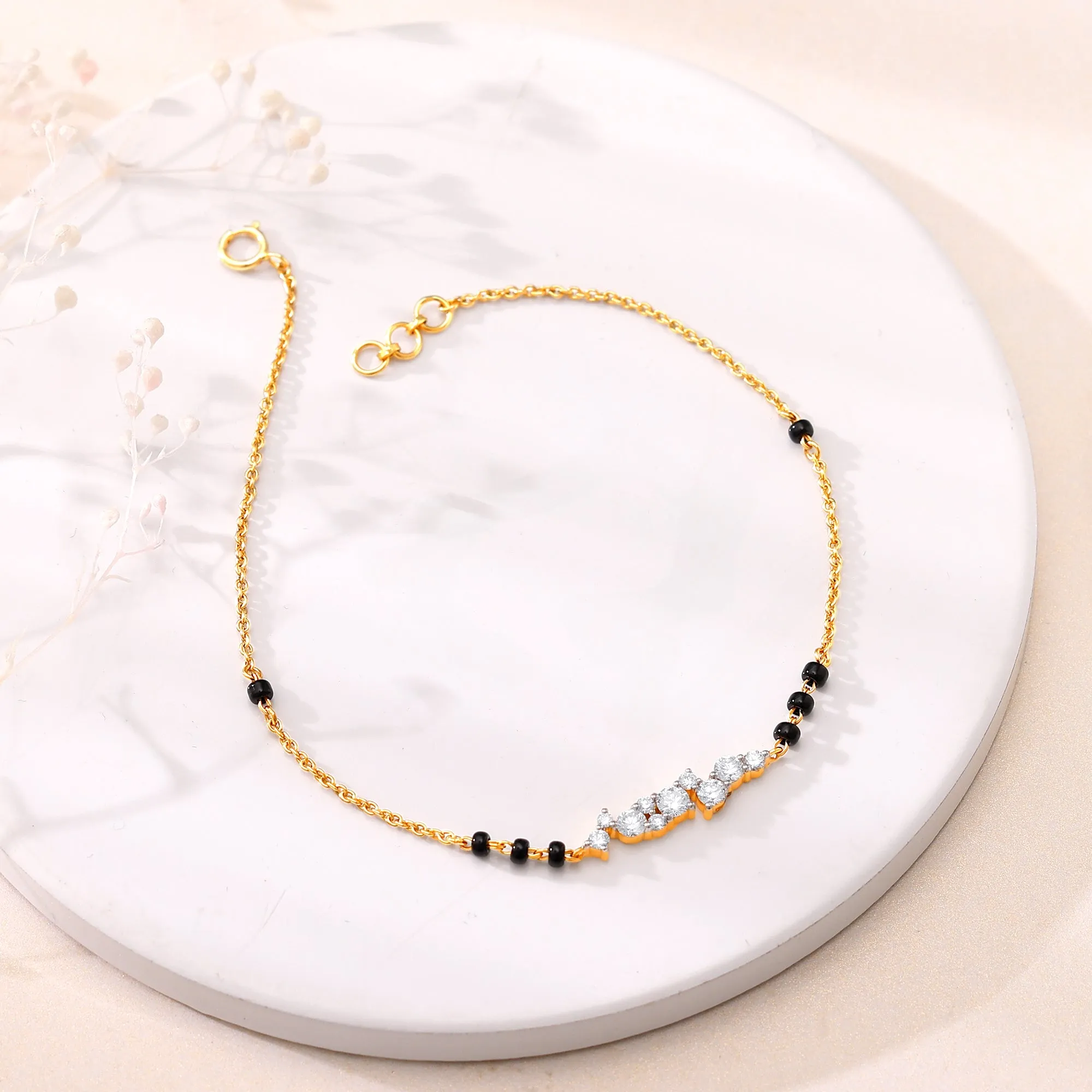 Gold Divya Diamond Mangalsutra Bracelet Giva