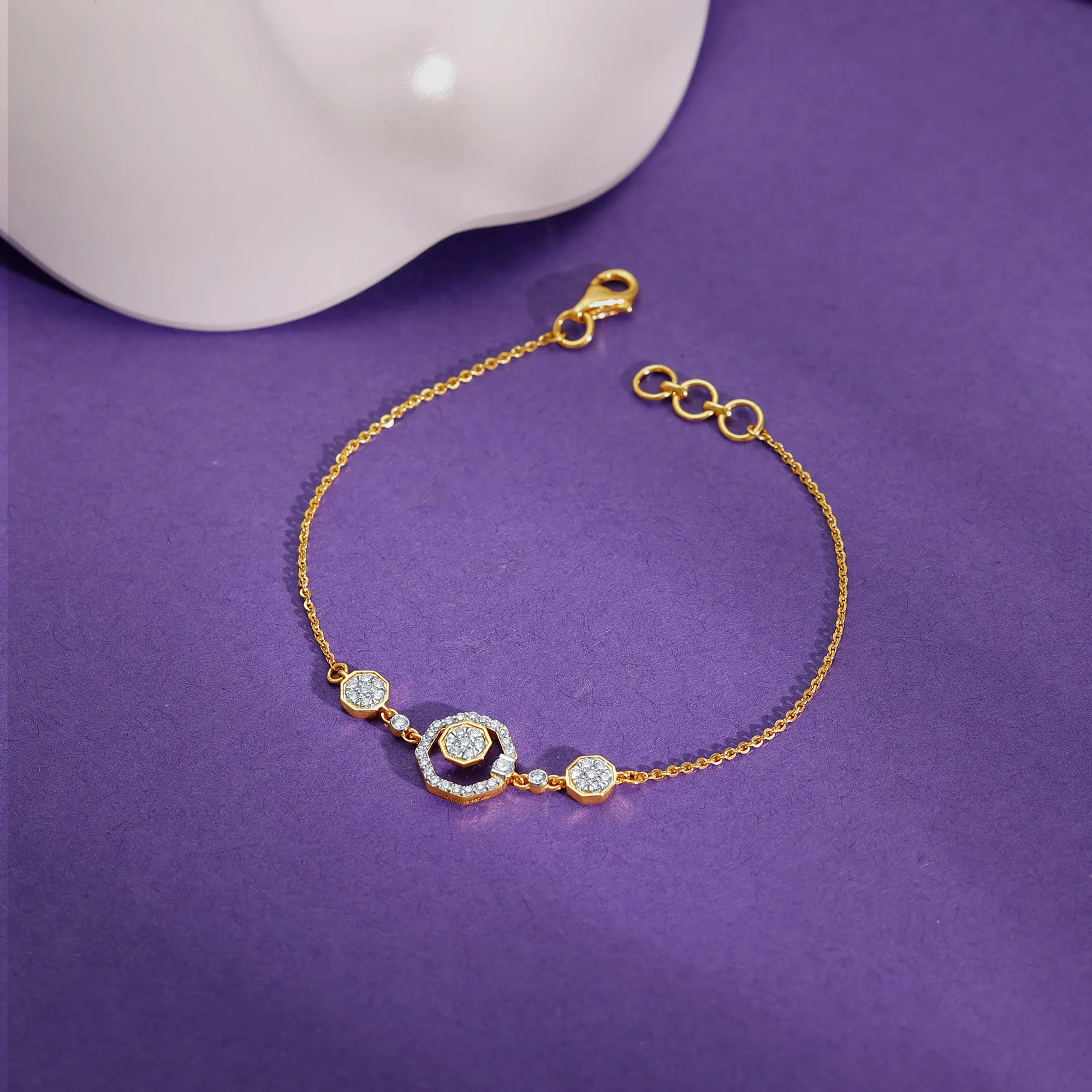 Gold Krystallos Diamond Bracelet Giva