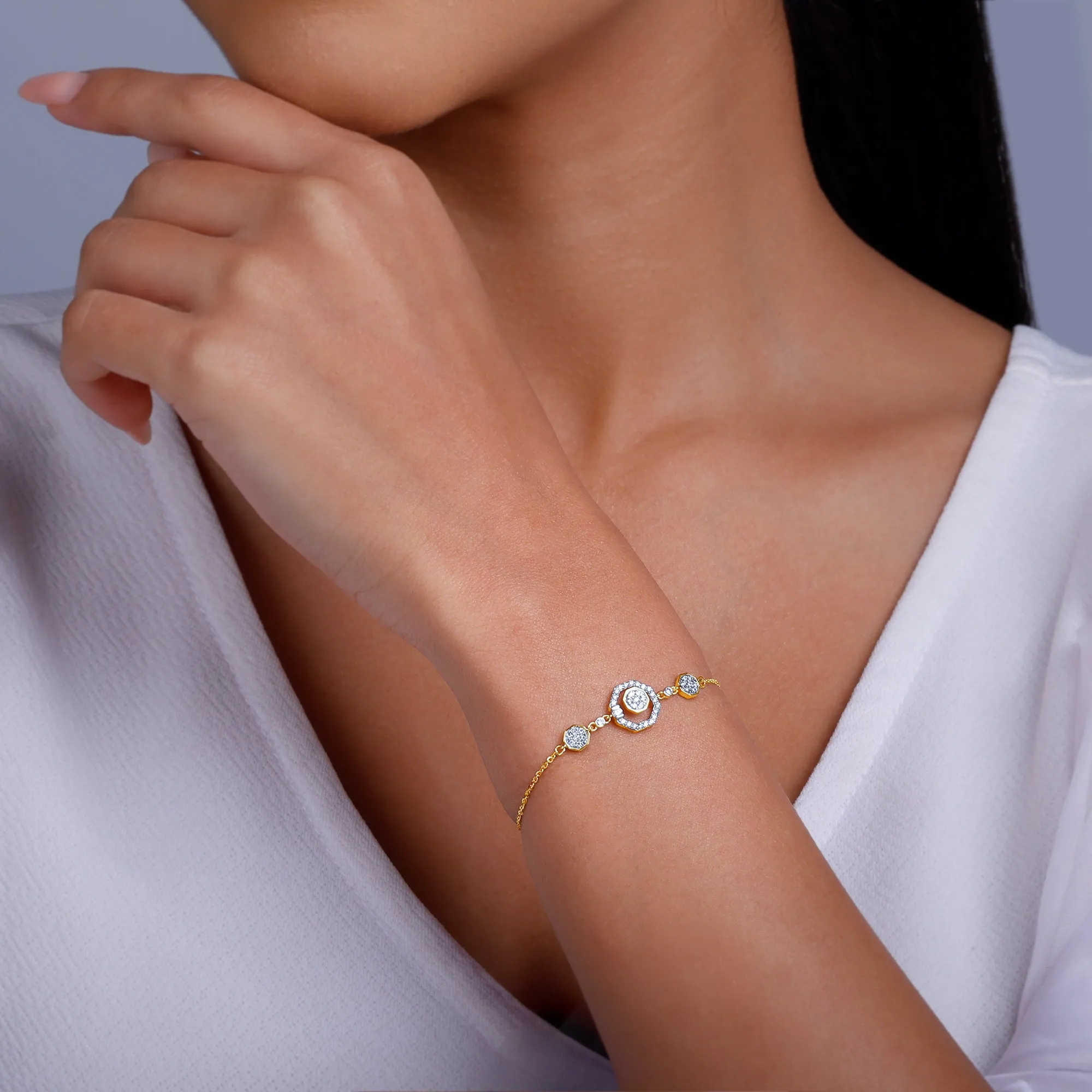 Gold Krystallos Diamond Bracelet Giva
