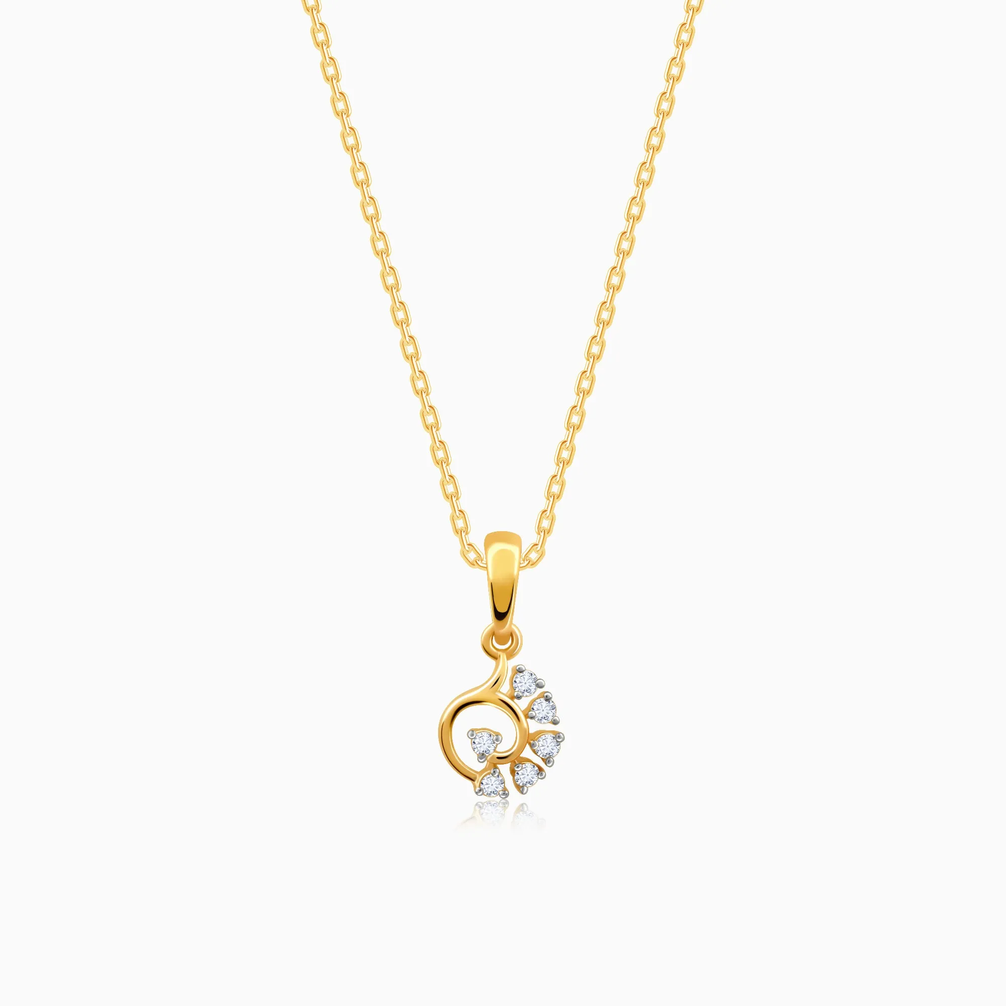 Gold Unfurl Diamond Pendant Giva
