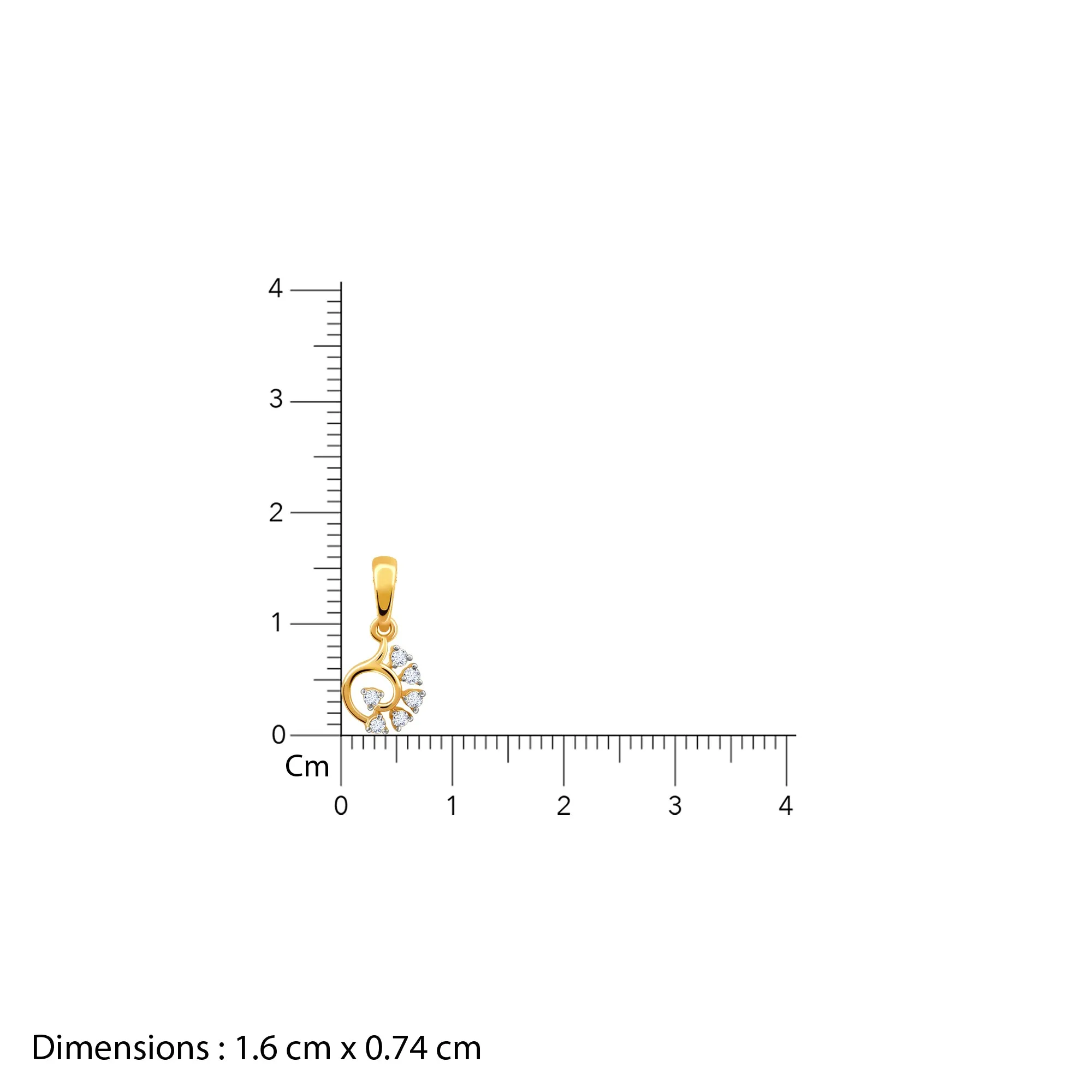 Gold Unfurl Diamond Pendant Giva