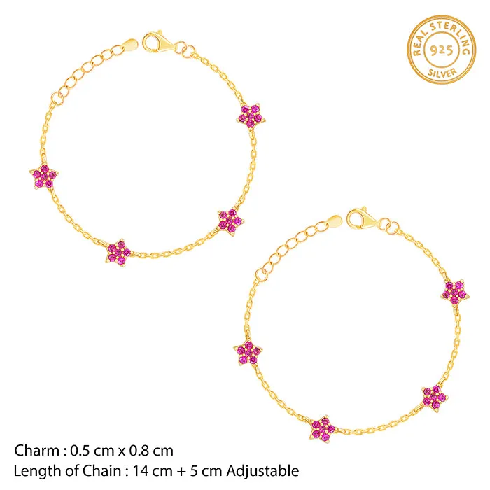 Golden Adorable Star Kids Anklet (1-5 years) Giva