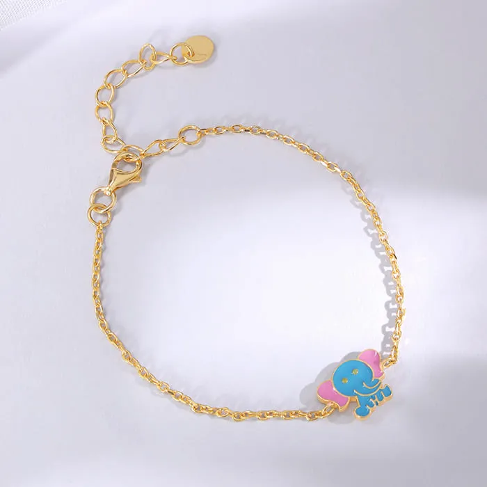 Golden Baby Elephant Kids Anklet (1-5 Years) Giva