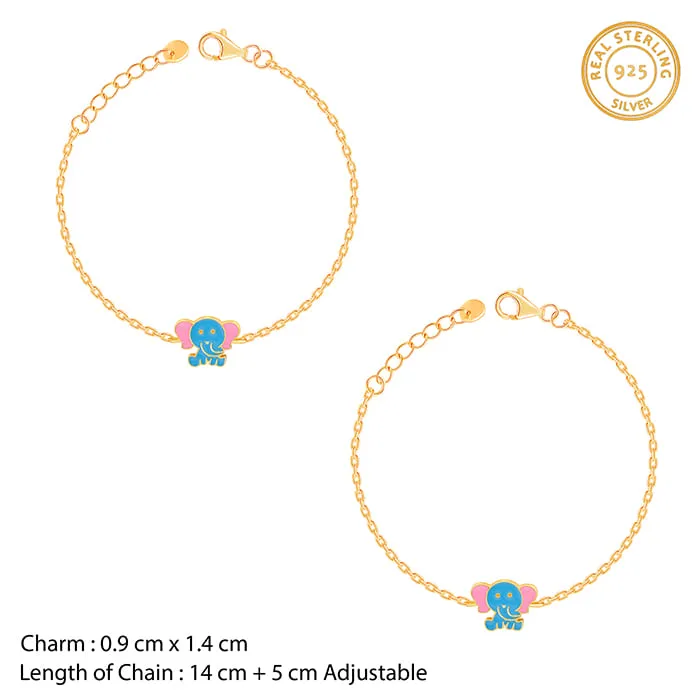 Golden Baby Elephant Kids Anklet (1-5 Years) Giva