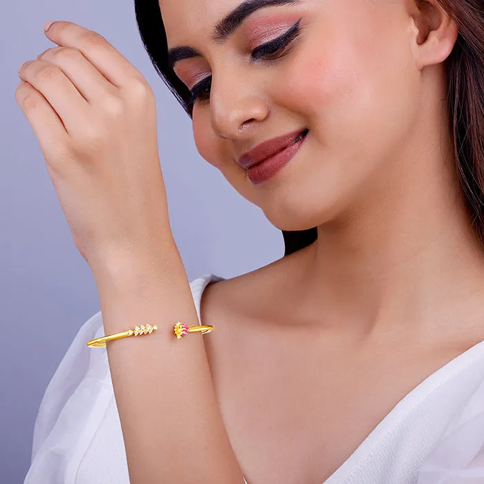 Golden Brahma Kamal Bud Bracelet Giva
