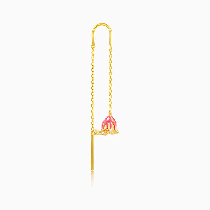 Golden Brahma Kamal Bud Earrings Giva