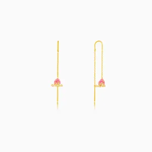 Golden Brahma Kamal Bud Earrings Giva