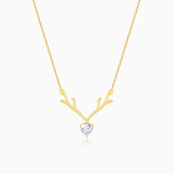 Golden Deer Heart Necklace Giva