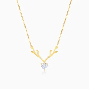 Golden Deer Heart Necklace Giva
