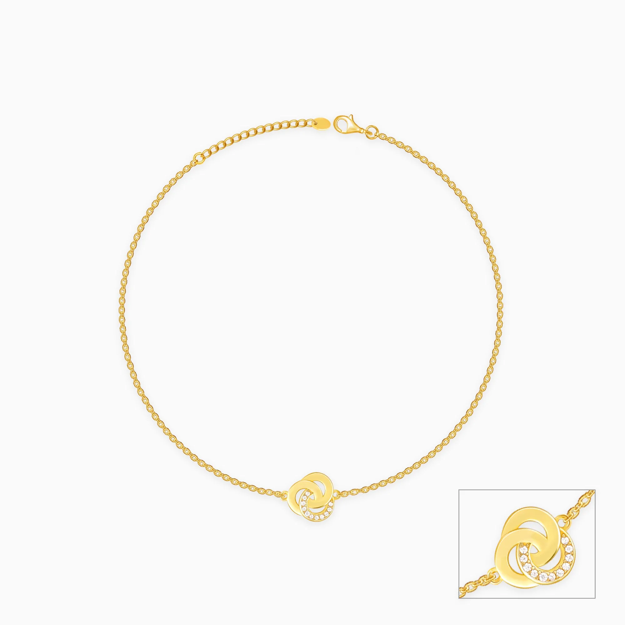 Golden Elegant Knot Anklet Giva