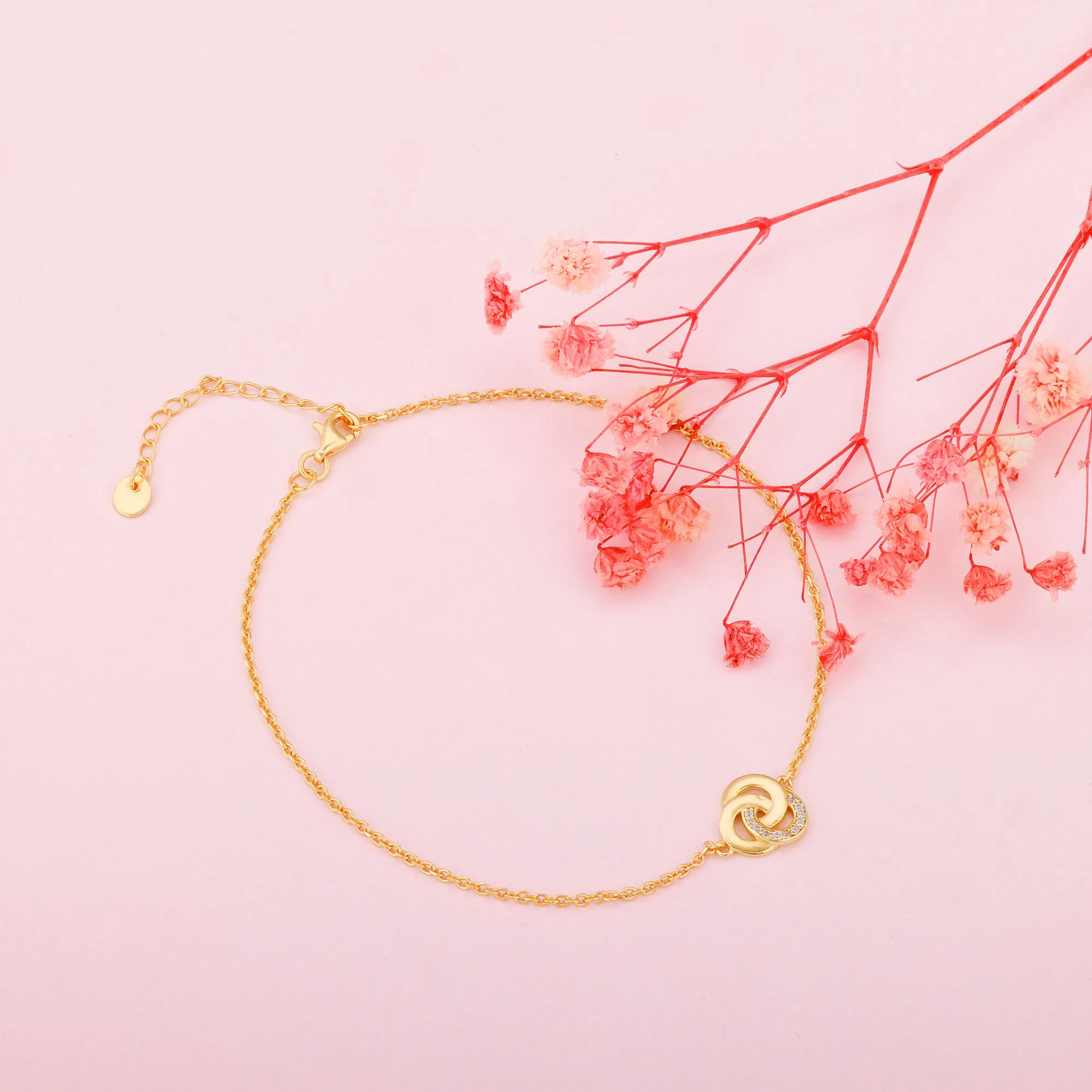Golden Elegant Knot Anklet Giva