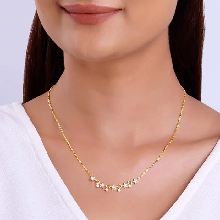 Golden Floral Serenade Necklace Giva