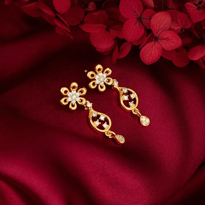 Golden Glorious Flower Earrings Giva