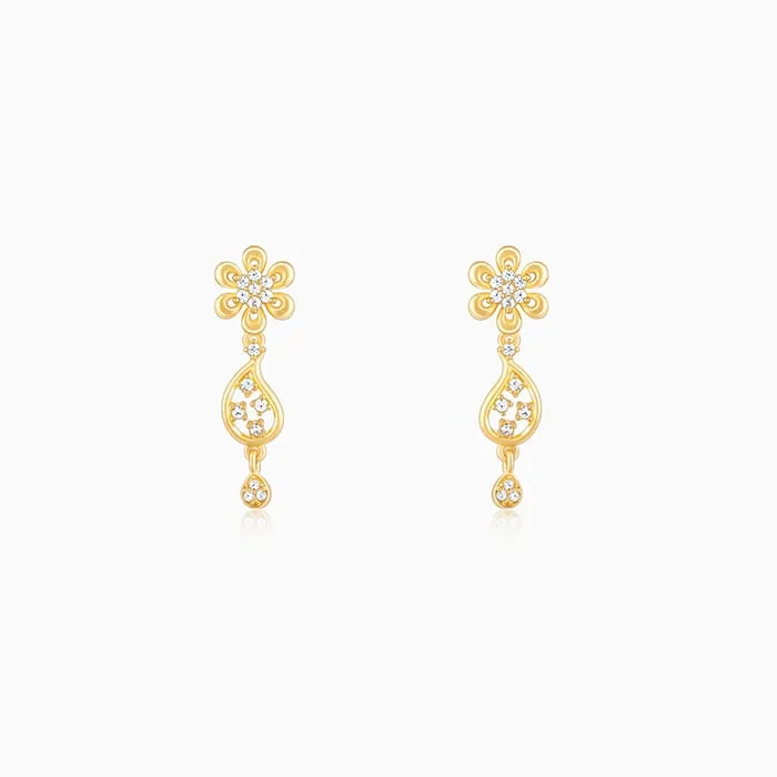 Golden Glorious Flower Earrings Giva