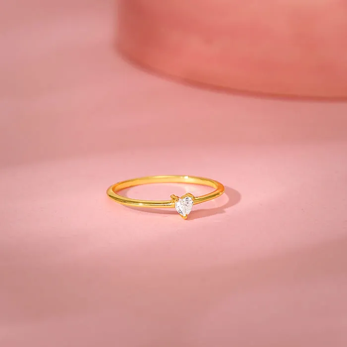 Golden Little Heart Ring Giva