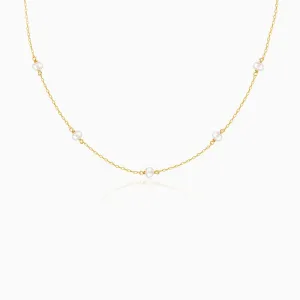 Golden Minimal Pearl Necklace Giva
