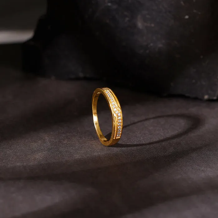 Golden Modest Leader Ring For Him Giva